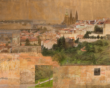 Instant Between Two Strides (Kafka/Prague) by Patricia McClung at Les Yeux du Monde Gallery